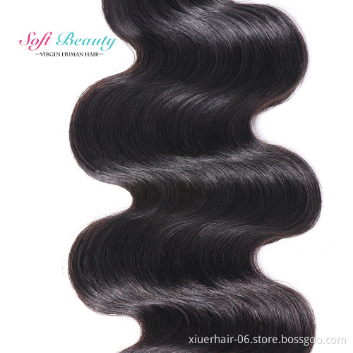 Factory Wholesale 10A With Lace Frontal Closure Body Wave Raw Mink Brazilian Bundles Cuticle Aligned Virgin Human Hair Extension